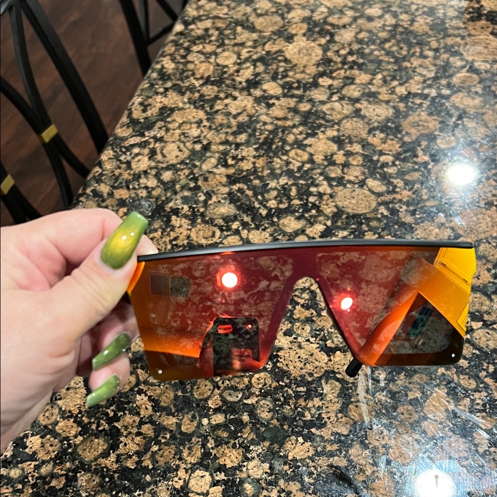 Futuristic Red Lens Sunglasses